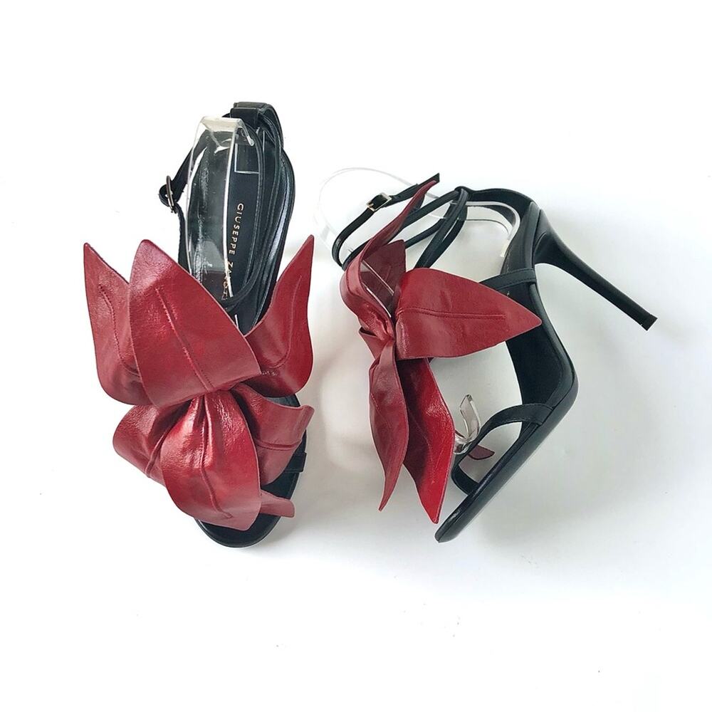 Giuseppe Zanotti Lilium Flower Appliqué Strappy High Heel Sandals 37